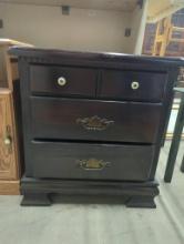 Wooden Nightstand With Drawers, 24 in x 15.5 in x 26 in