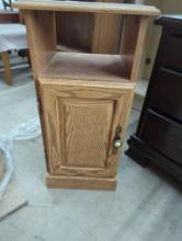 Wooden Storage Cabinet with Single Door and Shelves