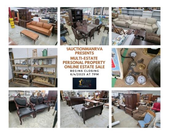 Multi Estate Personal Property Online Sale.
