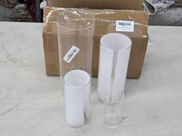 4 Sandraheer Clear Glass Cylinders for Weddings and Events