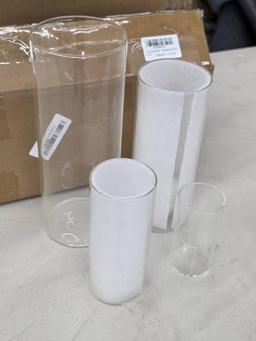 4 Sandraheer Clear Glass Cylinders for Weddings and Events