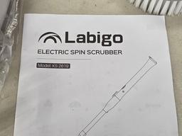 Labigo KS-2619 Electric Spin Scrubber With Accessories and Opened Box