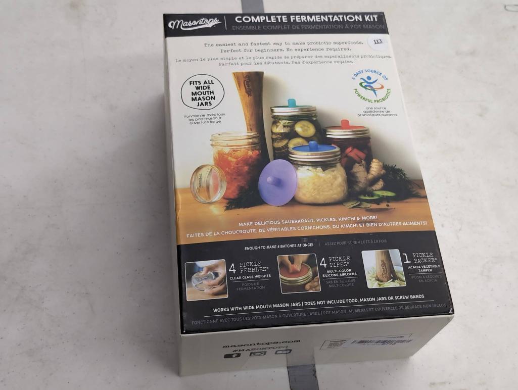 Masontops Complete Fermentation Kit with Accessories, Fits Wide Mouth Mason Jars