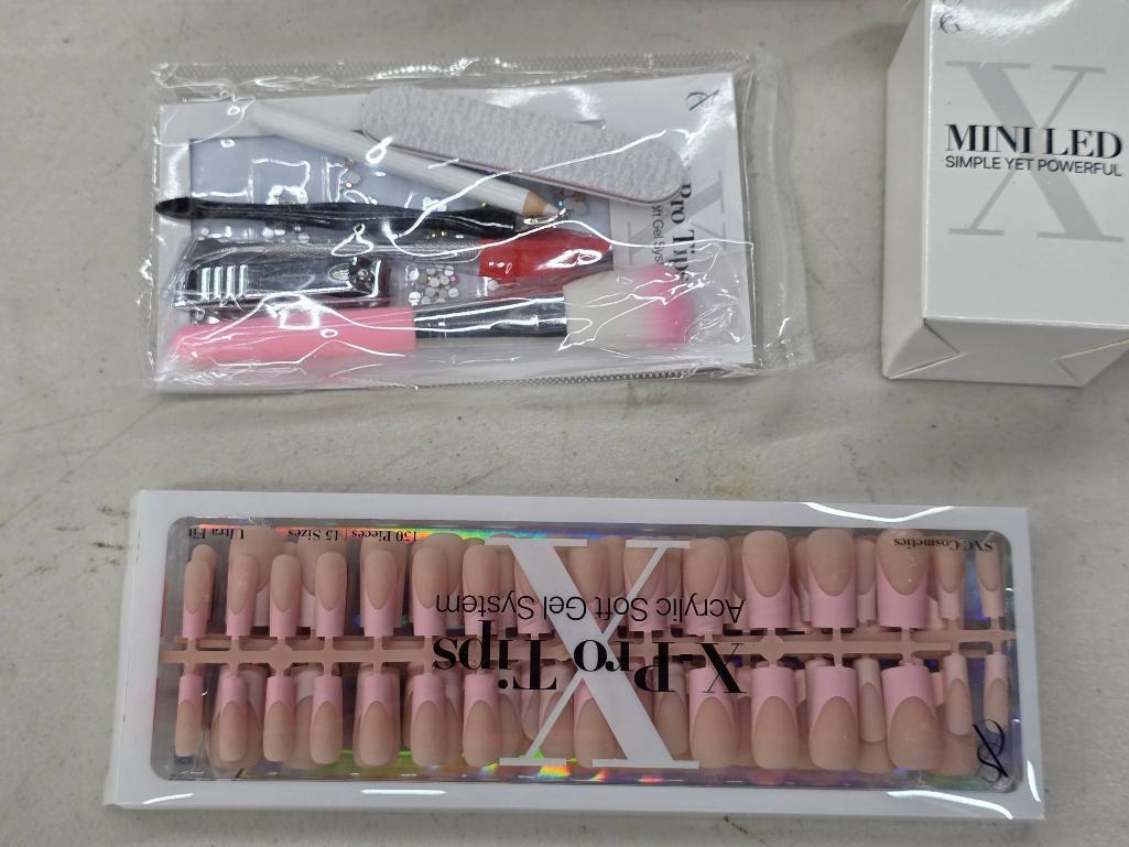 SXC Cosmetics X-Pro Tips Acrylic Soft Gel System, Opened Box