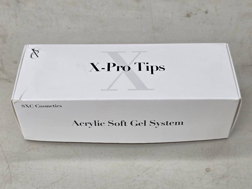 SXC Cosmetics X-Pro Tips Acrylic Soft Gel System, Opened Box