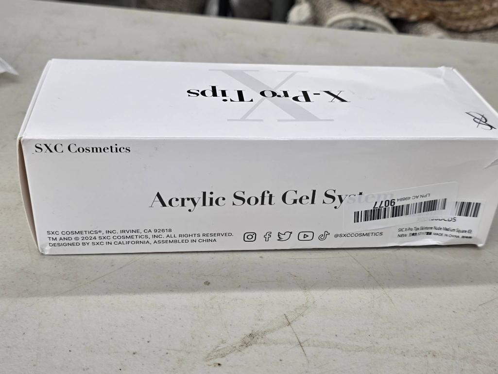 SXC Cosmetics X-Pro Tips Acrylic Soft Gel System, Opened Box