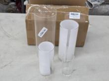 4 Sandraheer Clear Glass Cylinders for Weddings and Events