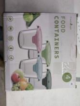 Freshlage Glass Food Storage Containers with Lids  Set of 4