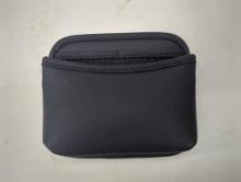 Black Neoprene-Like Pouch with Velcro Backing