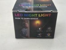 LED Night Light with Dusk to Dawn Sensor  New in Open Box