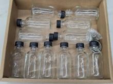 Miniature Glass Bottles with Screw Caps and Metal Spouts