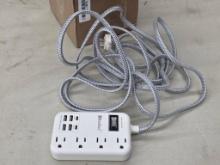Open Box Beelink 6-Outlet Surge Protector with USB/USB-C Ports and 15 Ft Cord