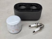 Harbot Air Filter, Oil Filter, and Spark Plugs Set for V-Twin Engine Riding Mower