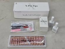 SXC Cosmetics X-Pro Tips Acrylic Soft Gel System, Opened Box