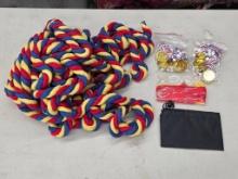 Opened Tug of War Rope Set with Accessories