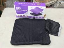 Opened Box Gel Seat Cushion with Black Cover and Original Packaging