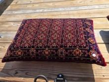 Decorative Pillow with Intricate Persian-Style Pattern, 27.5 x 21