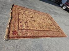 Large Area Rug with Floral and Geometric Patterns, 123 x 96