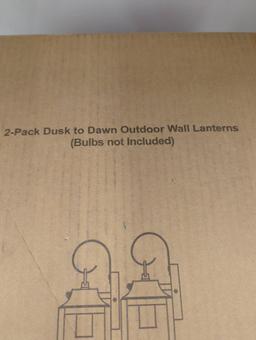 2-Pack Dusk to Dawn Outdoor Wall Lanterns (Bulbs Not Included)