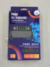 Mini Wireless Keyboard with 7-Color Backlight and Bluetooth Capability