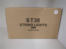 ST38 LED String Lights, 37 Bulbs, 100 ft, Open Box