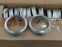Metal Mason Jar Lids with Transparent Plastic Inserts