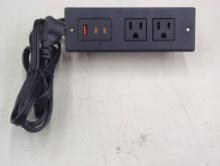 Power Strip With Dual USB Ports and Two AC Outlets, Sold As Is