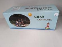Solar Lighthouse with Rotating Beacon LED Light