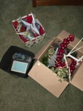 Holiday Decorations and Framed Items