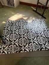 Lot of Two Floor Chair Mats With Decorative and Clear Designs