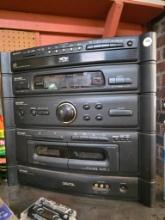 4-Piece Speaker System With Sharp Stereo Components