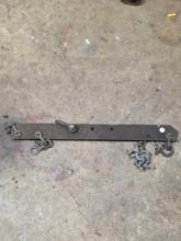 Heavy Duty Steel Bar with Attached Hooks and Chains