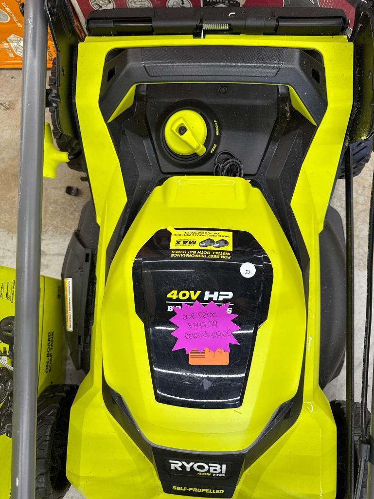 Ryobi 40V HP 21-Inch Self-Propelled Lawn Mower (Open Box), Missing Batteries, Our Price $349.99