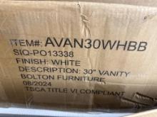 Open Box Alaterre Furniture Williamsburg 30 in. W x 21 in. D x 34 in. H Bath Vanity Cabinet Without