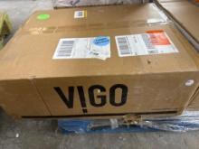 Open Box Vigo Starr Matte Stone 17 in. L x 13 in. W x 5 in. H Rectangular Vessel Bathroom Sink