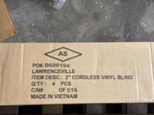 Lot of 4 StyleWell 2-Inch Cordless Vinyl Blinds, New in Box
