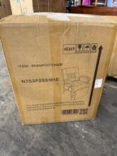 Open Box ZNTS Shampoo Chair with Footrest, Reclining Salon Chair N753P255161S