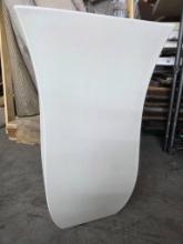 Open Box White Sculptural Plastic Planter