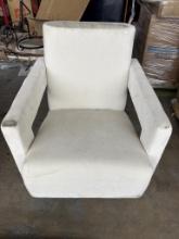 Safavieh Couture Taylor Modern Velvet Accent Chair in Ivory (Open Box)
