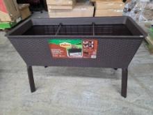 Open Box Vigoro Elevated Garden Bed in Dark Brown