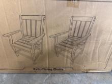 Open Box Patio Dining Chairs in Gray (Set of 2)