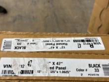 Open Box Vinyl Raised Panel Shutters, Black, 12 x 47, Pair