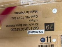 Hampton Bay Avondale 33 in. W x 24 in. D x 34.5 in. H Ready to Assemble Plywood Shaker Sink Base