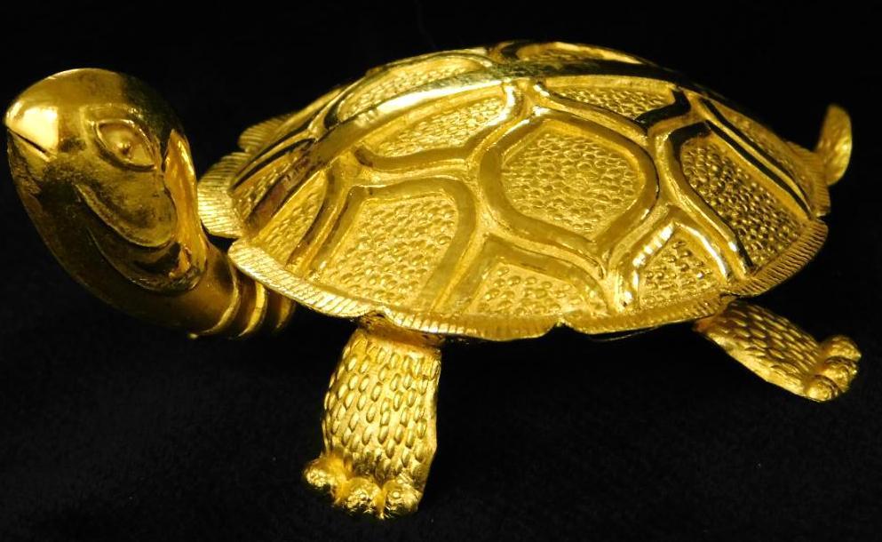 24K Gold Turtle Figure - 1.5" x 3" x 2" - Original Box - 37.47 Grams