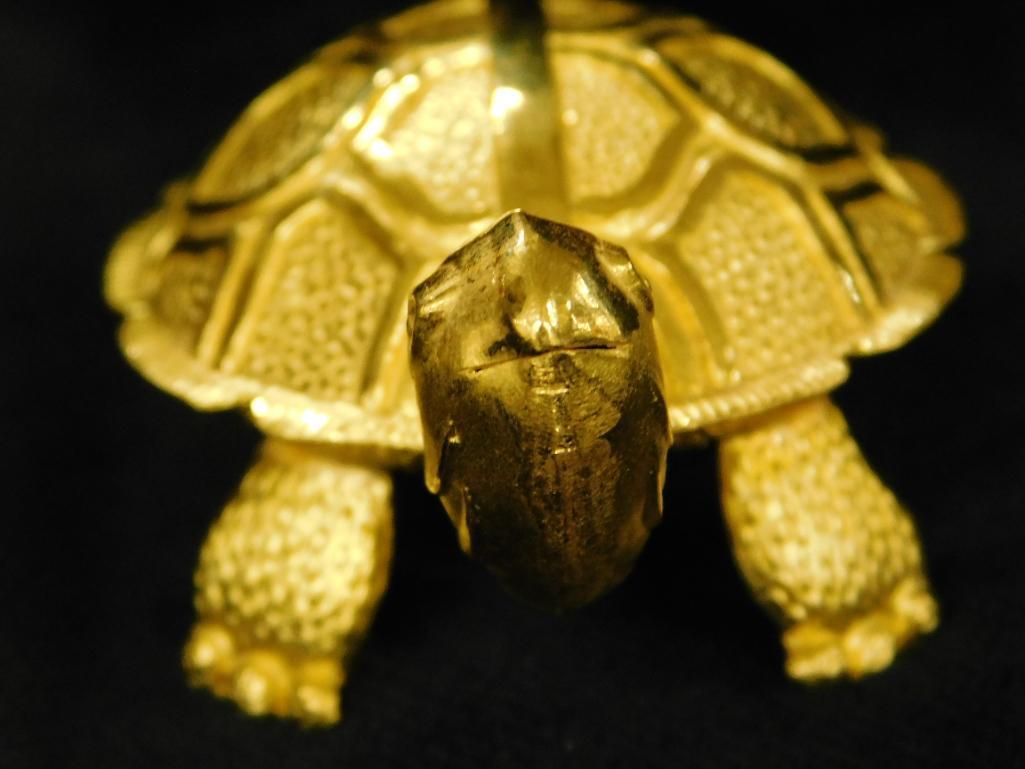 24K Gold Turtle Figure - 1.5" x 3" x 2" - Original Box - 37.47 Grams