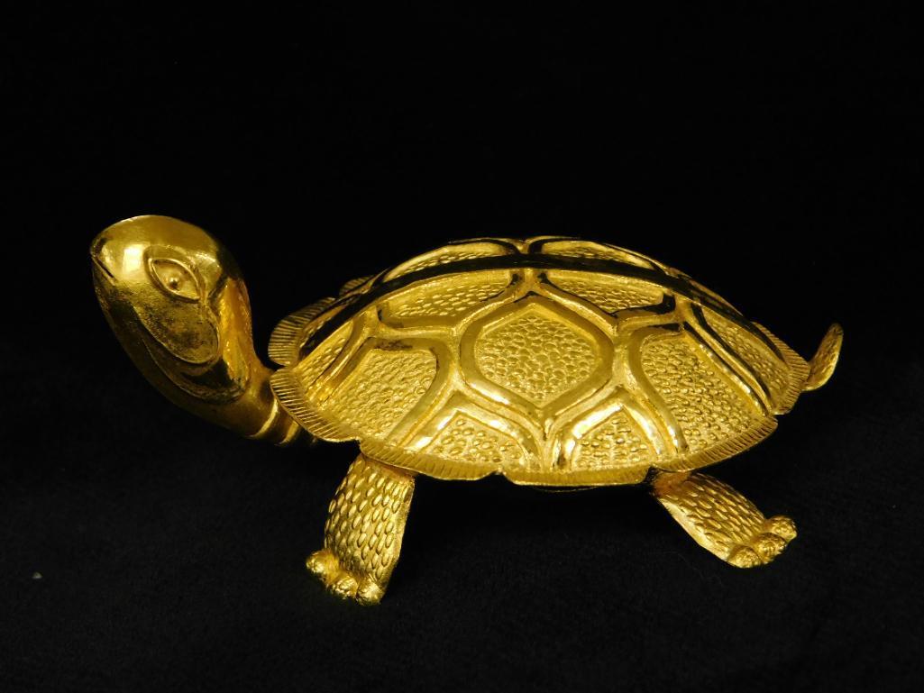 24K Gold Turtle Figure - 1.5" x 3" x 2" - Original Box - 37.47 Grams