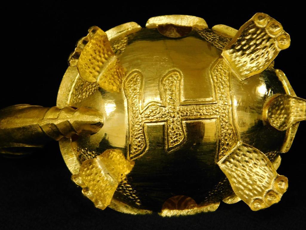 24K Gold Turtle Figure - 1.5" x 3" x 2" - Original Box - 37.47 Grams