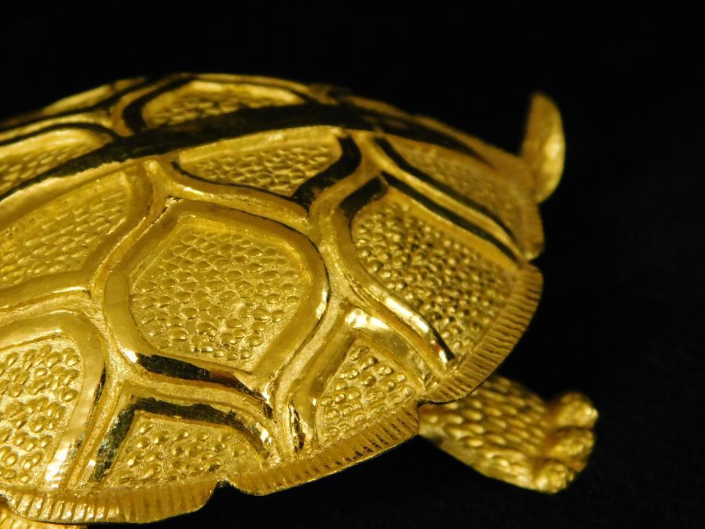 24K Gold Turtle Figure - 1.5" x 3" x 2" - Original Box - 37.47 Grams