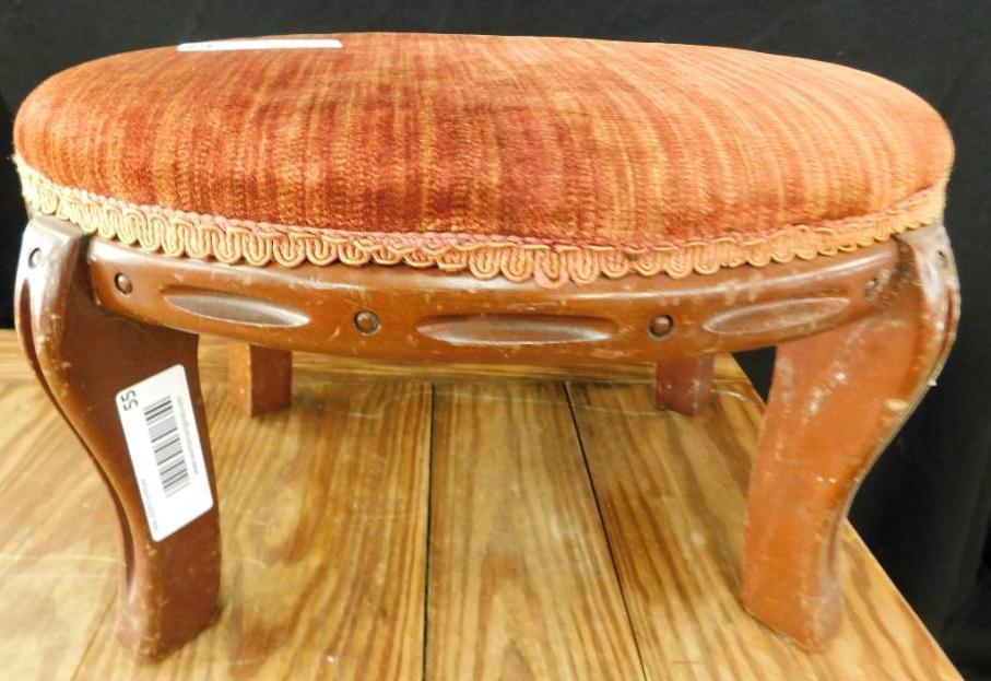 Upholstered Oval Foot Stool