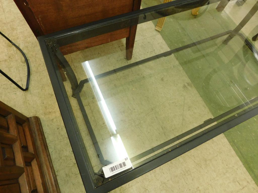 Metal Glass Top Coffee Table